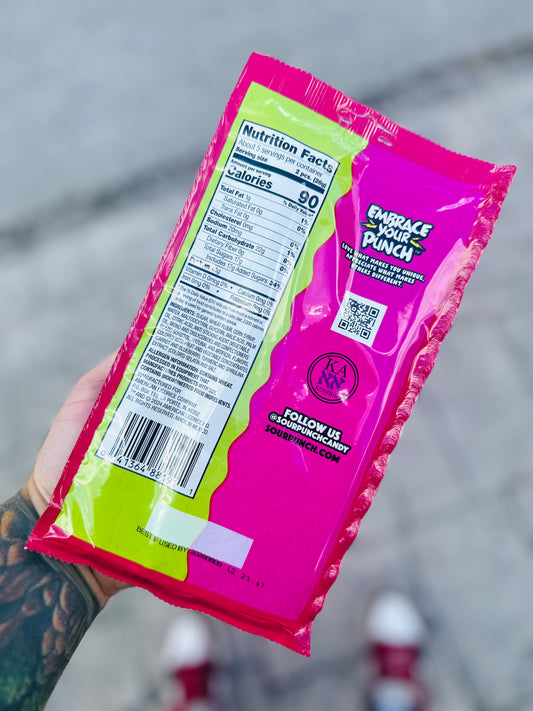 Sour Punch Filled Straws – Cherry Limeade