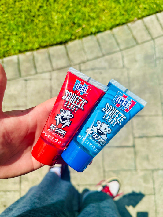 ICEE Squeeze Candy – 2-Pack - Red Cherry  + Blue Raspberry